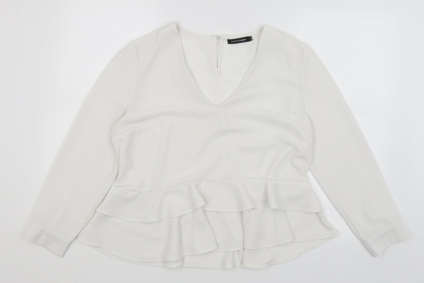 Bisou's Project Womens White   Basic Blouse Size M