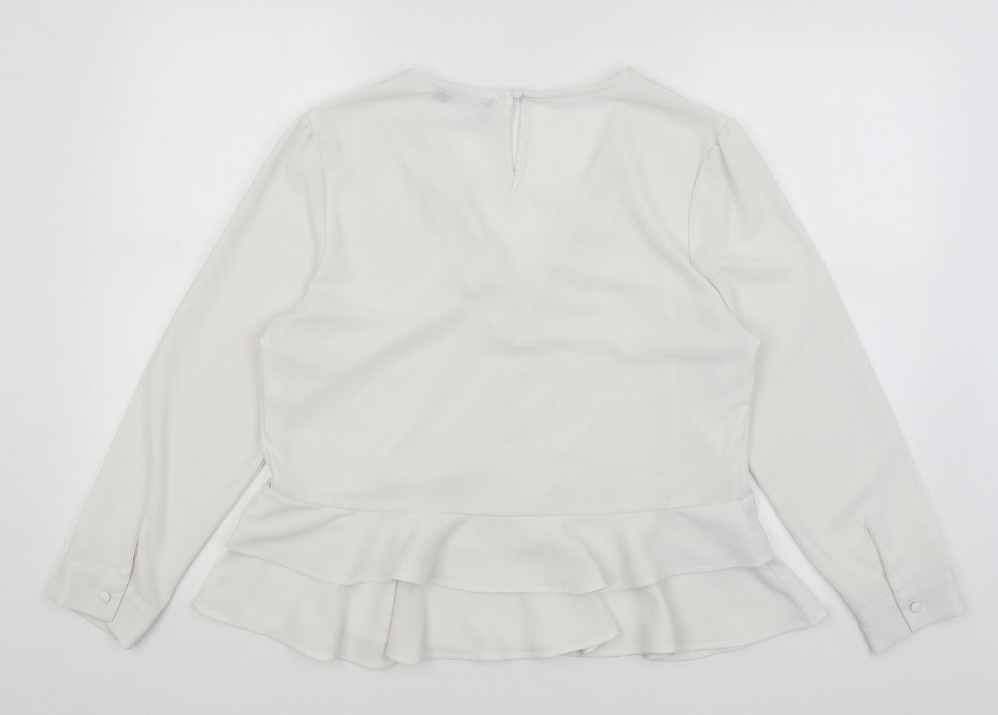 Bisou's Project Womens White   Basic Blouse Size M
