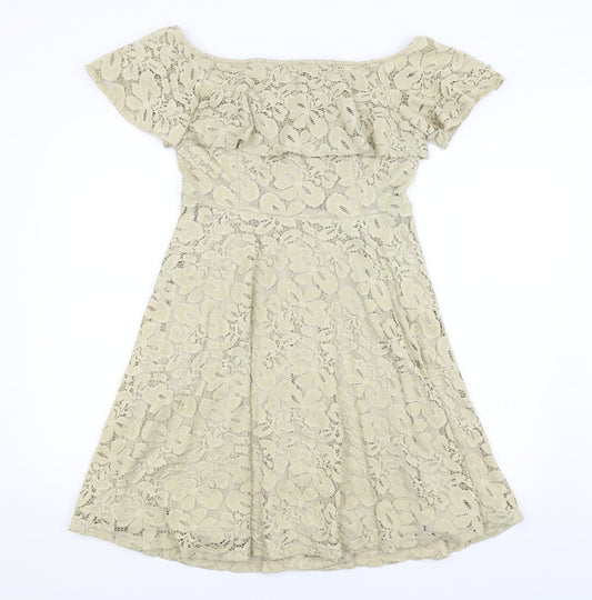 Preworn Womens Gold   Fit & Flare  Size L