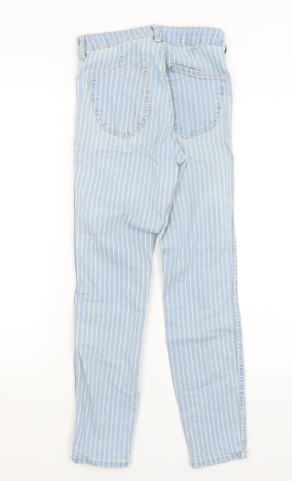 H&M Womens Blue Striped  Skinny Jeans Size 25 in L24.5 in