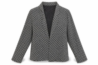 Peacocks Womens Black Geometric  Jacket Blazer Size 12