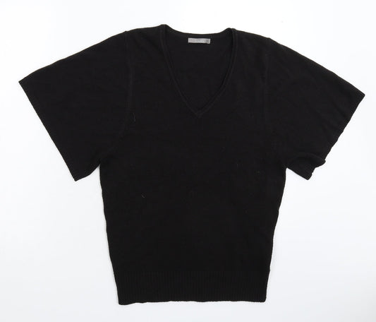 South Womens Black  Knit Pullover Jumper Size 8