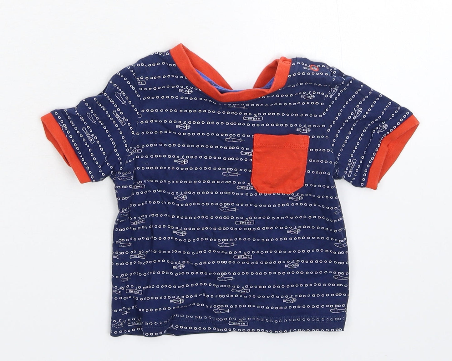 TU Baby Blue Spotted  Basic T-Shirt Size 6-9 Months