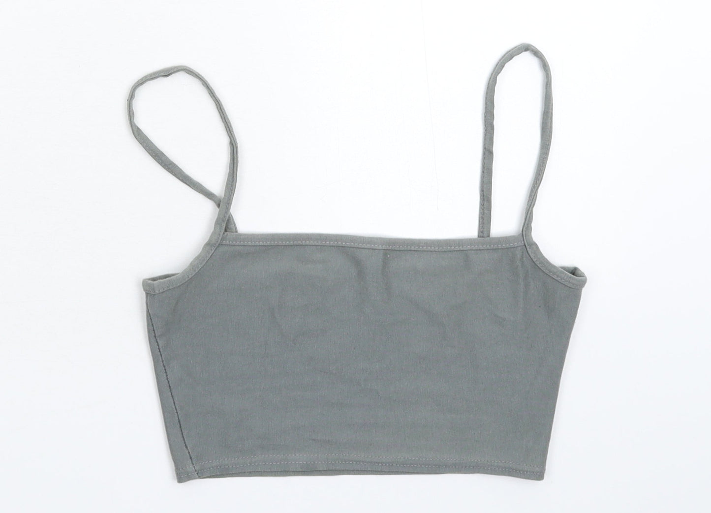PRETTYLITTLETHING Womens Grey   Cropped Tank Size 4