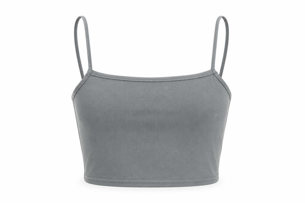 PRETTYLITTLETHING Womens Grey   Cropped Tank Size 4
