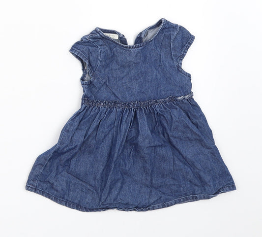 NEXT Girls Blue  Denim Fit & Flare  Size 3-6 Months