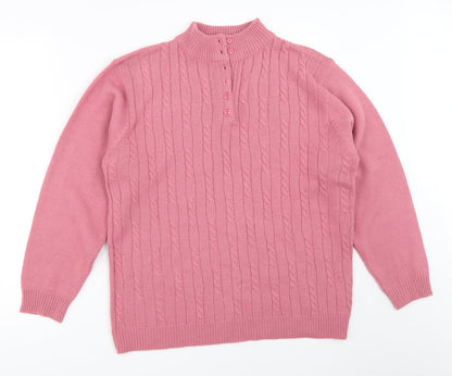 Preloved Nuggets Womens Pink   Pullover Jumper Size M - Front