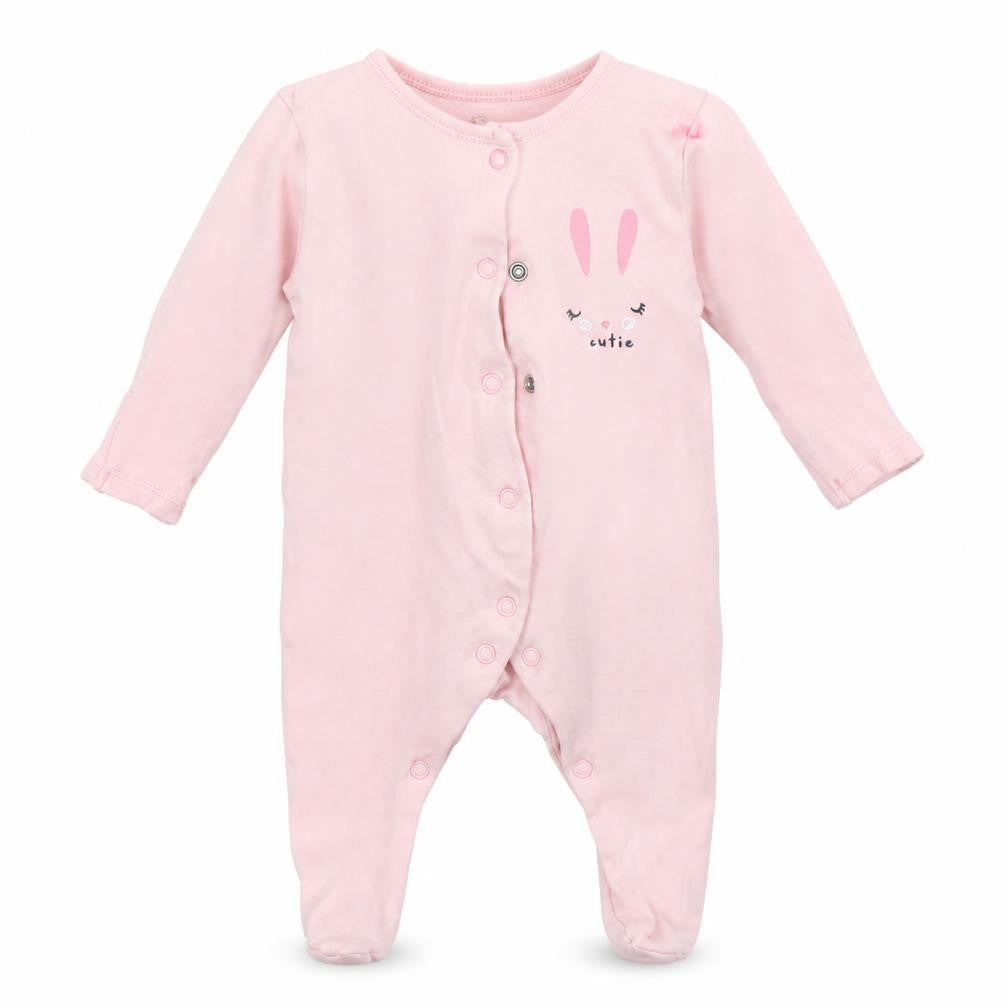 Front view of Early Days girls’ pink babygrow one-piece size newborn
