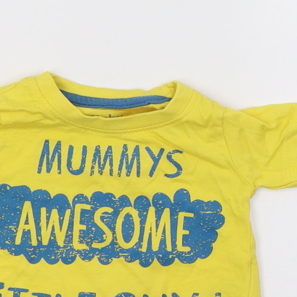 Peacocks Boys Yellow   Basic T-Shirt Size 0-3 Months