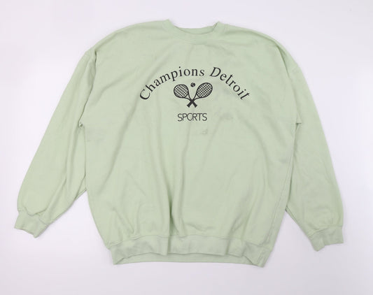 Preworn Womens Green   Pullover Sweatshirt Size XL