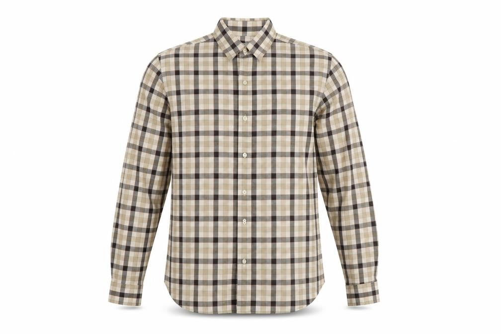 the collar company Mens Brown Check   Polo Size L