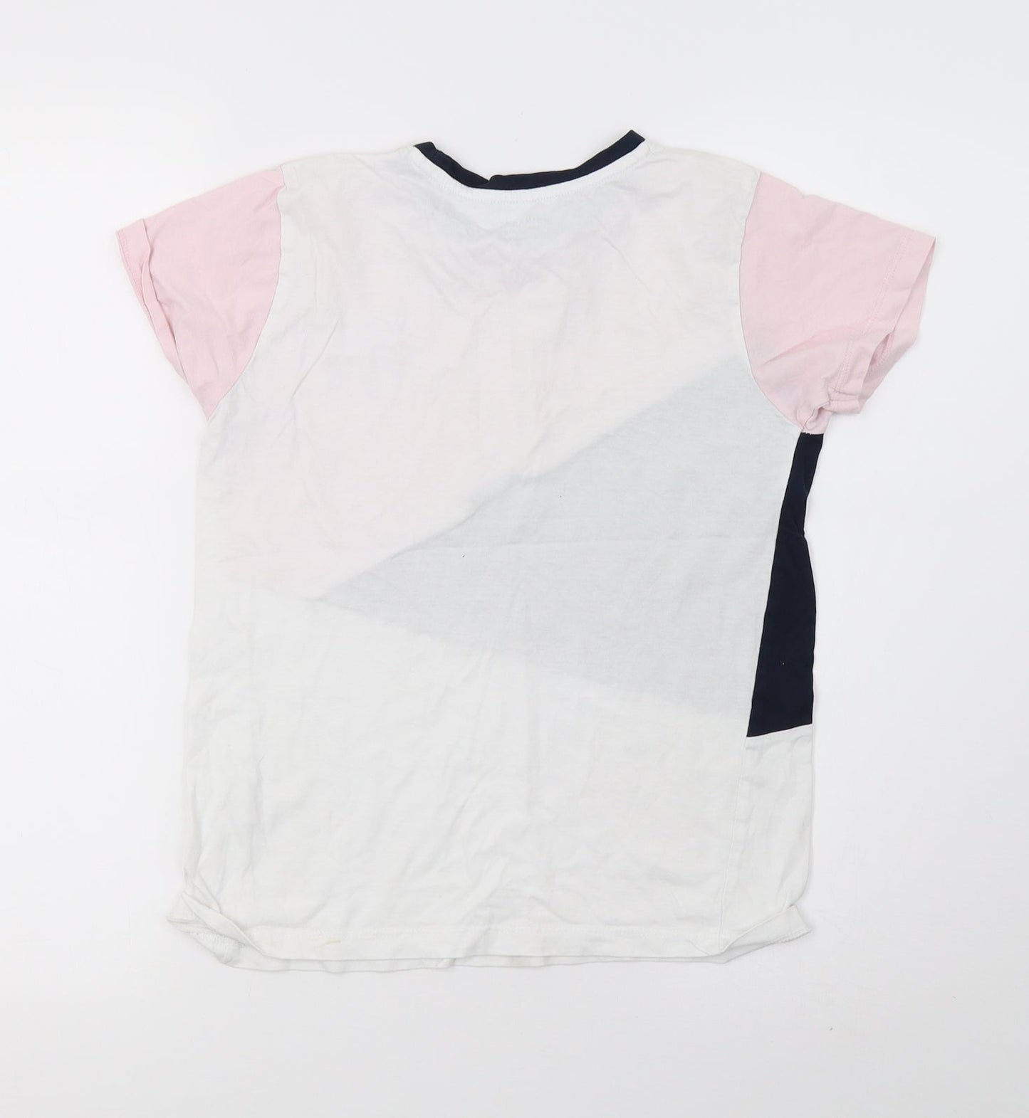 Primark Boys White Striped  Basic T-Shirt Size 10-11 Years
