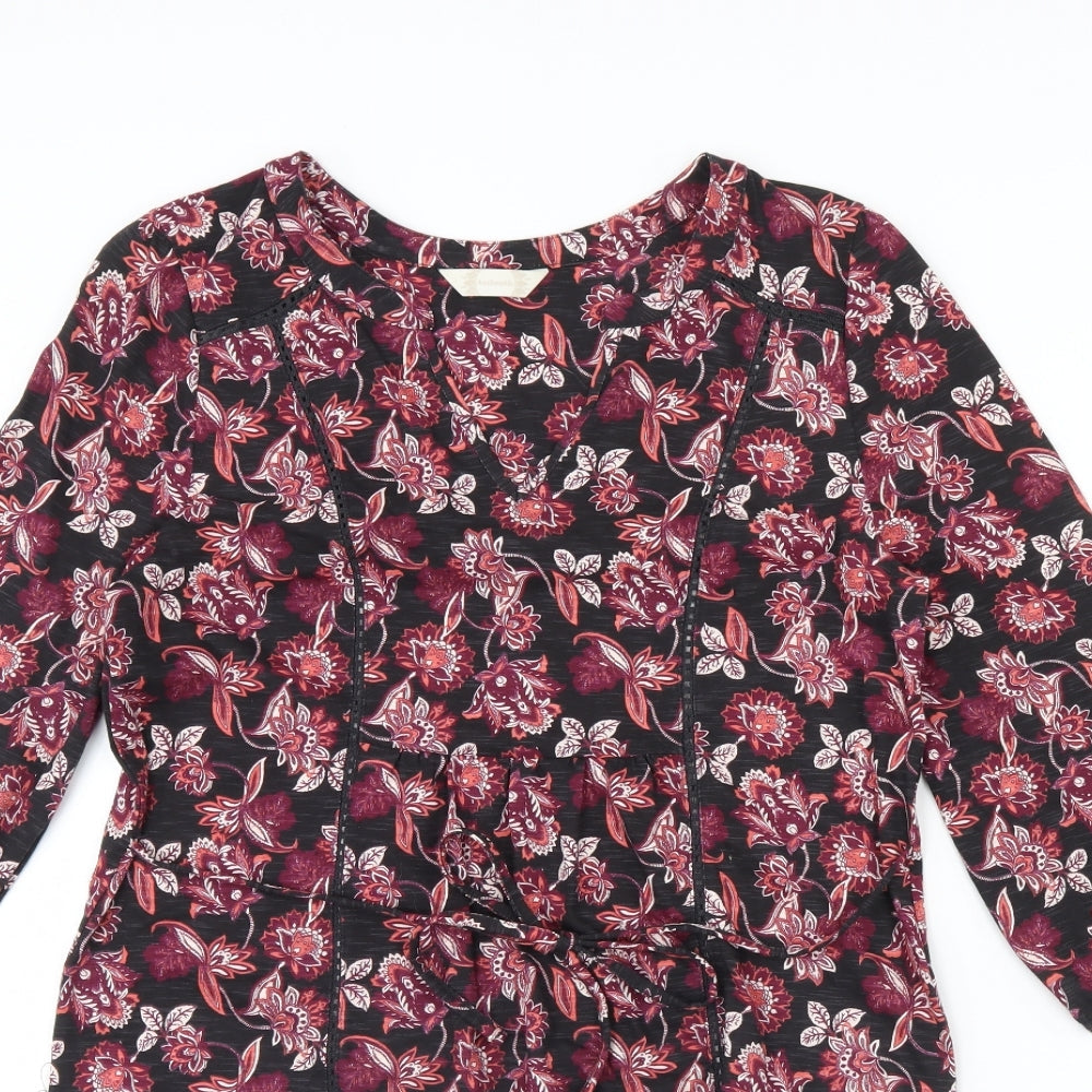 BHS Womens Black Floral  Shift  Size 12