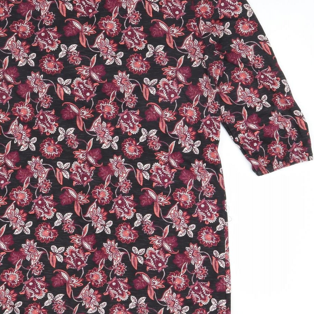 BHS Womens Black Floral  Shift  Size 12