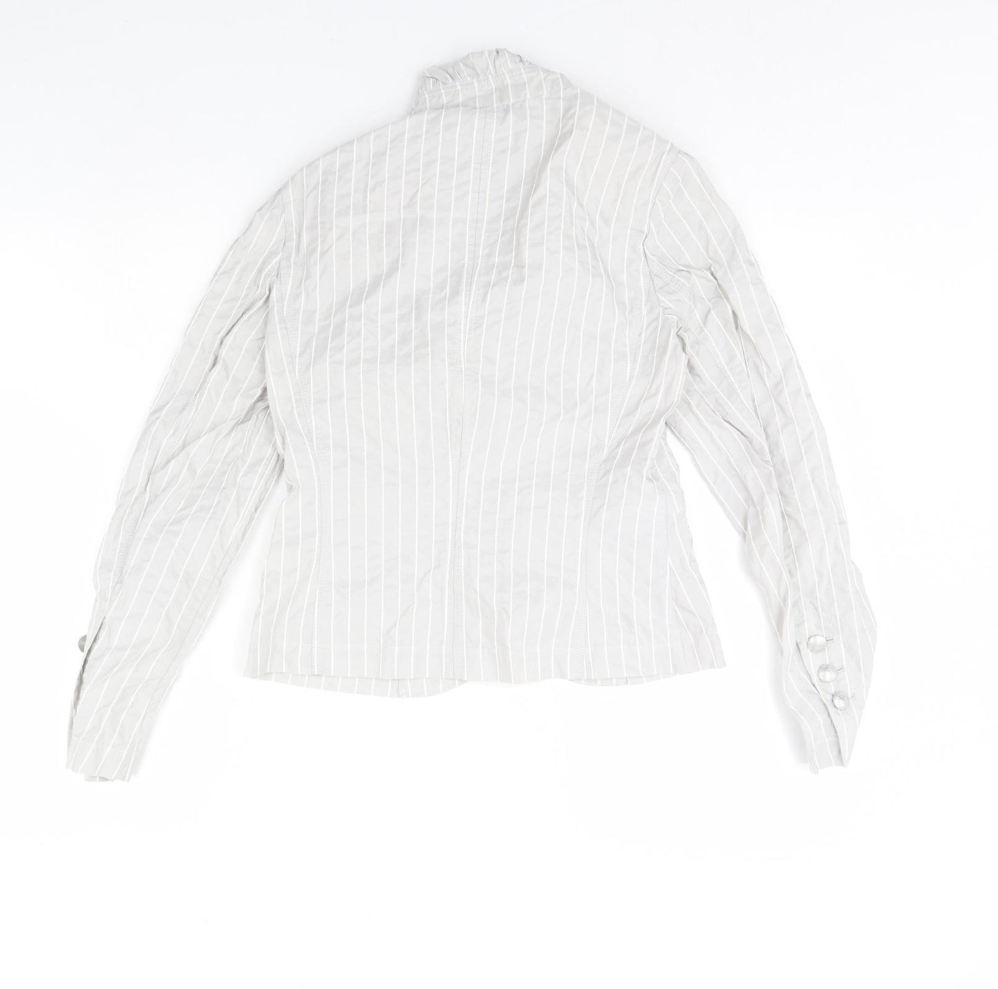 Verse Womens Grey Striped  Jacket  Size 8  - Shoulder Pads
