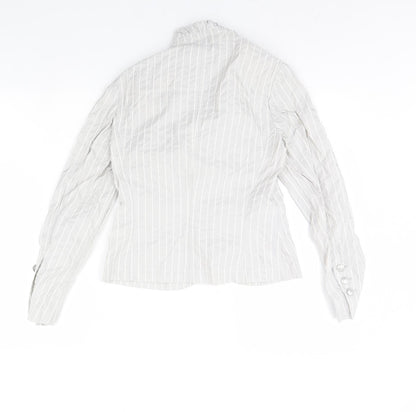 Verse Womens Grey Striped  Jacket  Size 8  - Shoulder Pads