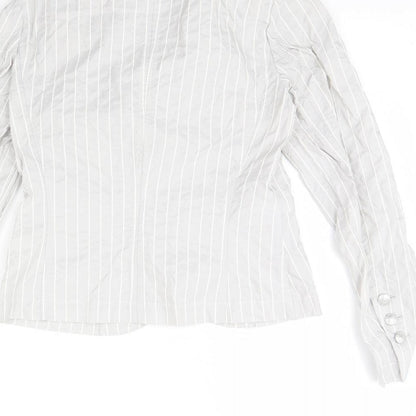 Verse Womens Grey Striped  Jacket  Size 8  - Shoulder Pads