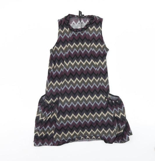 Izabel Womens Purple Geometric  Mini  Size 8