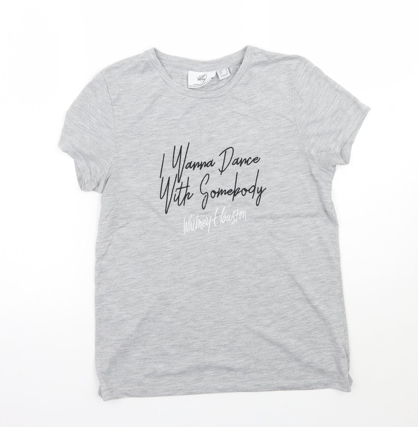 Whitney Womens Grey   Basic T-Shirt Size 8