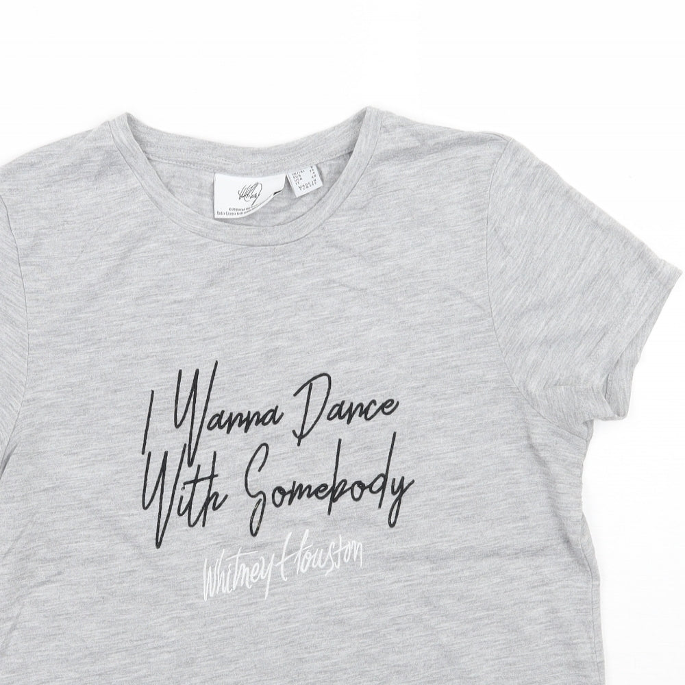 Whitney Womens Grey   Basic T-Shirt Size 8