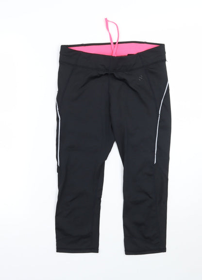 WorkOut Womens Black   Cropped Leggings Size S