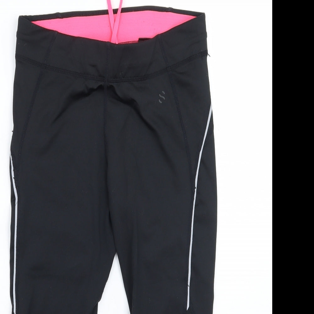 Work out Womens Black   Cropped Leggings Size S