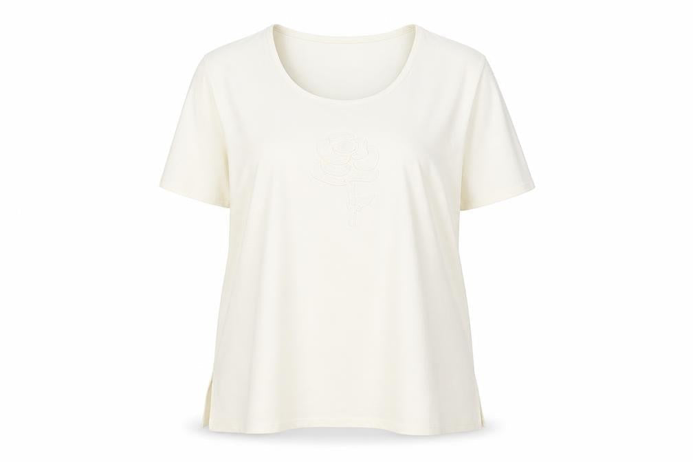ELVI Womens Beige   Basic T-Shirt Size XL