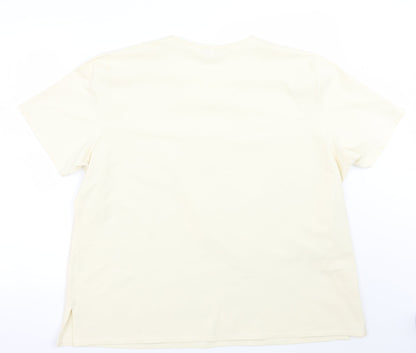 ELVI Womens Beige   Basic T-Shirt Size XL