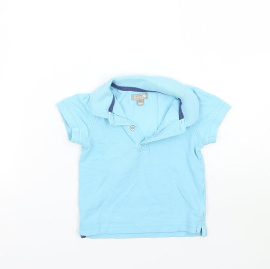 grain de ble Boys Blue   Basic Polo Size 12-18 Months