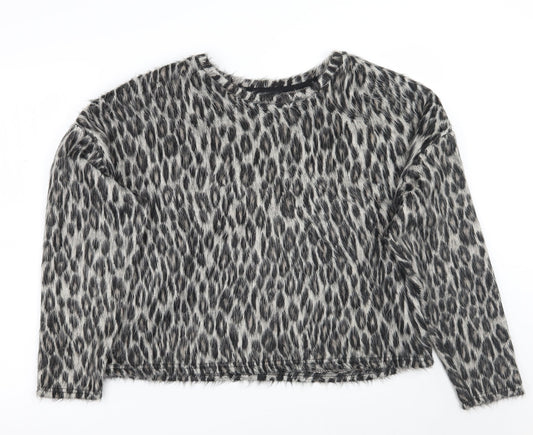 Newlook Womens Beige Animal Print  Pullover Jumper Size L