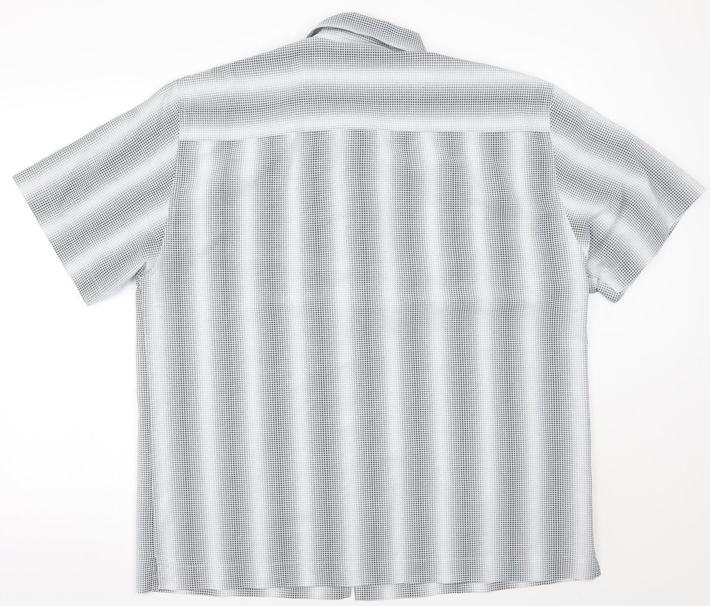 NEXT Mens White Geometric   Button-Up Size XL