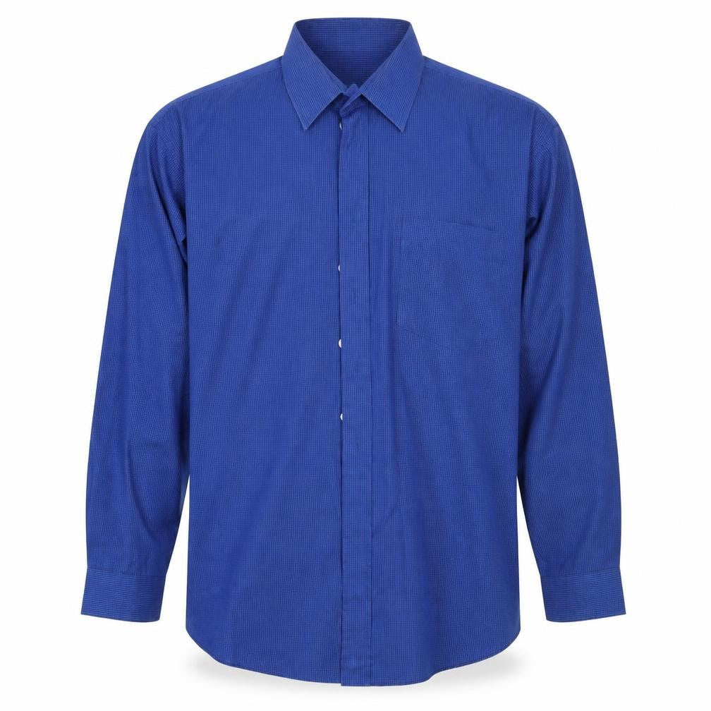 Copper stone Mens Blue Check   Button-Up Size 18