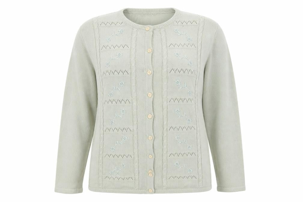 Prima Womens Green   Cardigan Jumper Size L