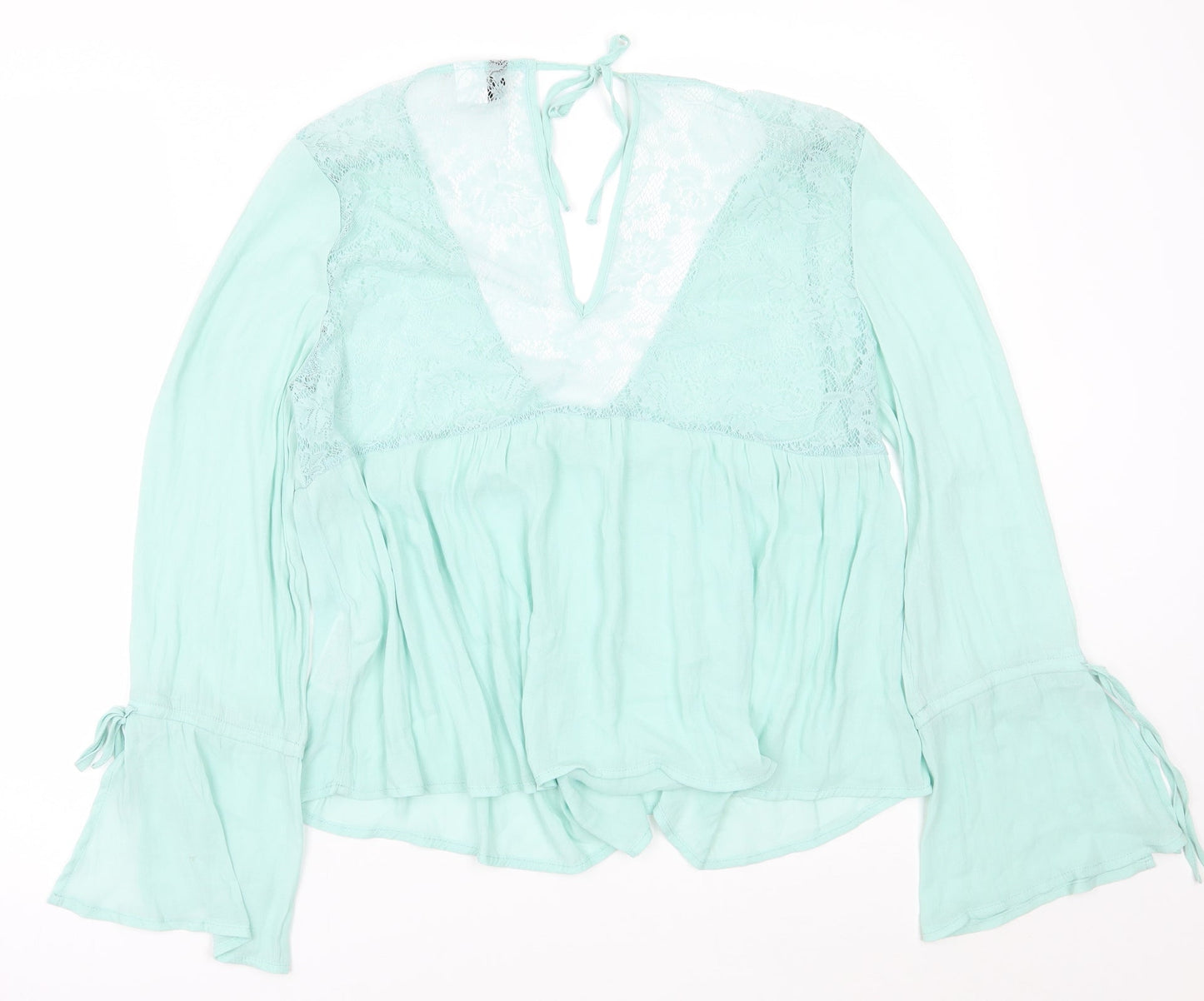 H&M Womens Green   Basic Blouse Size 12