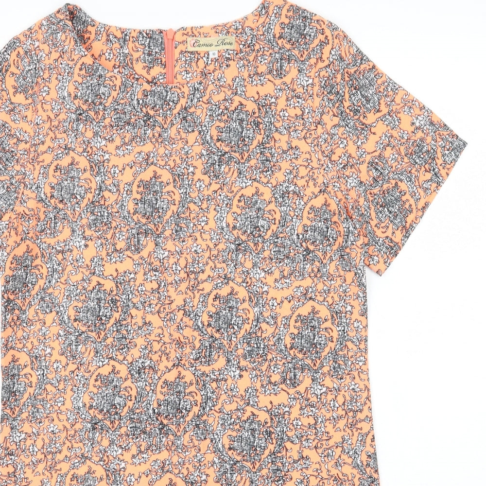 Cameo rose Womens Orange Geometric  A-Line  Size 10