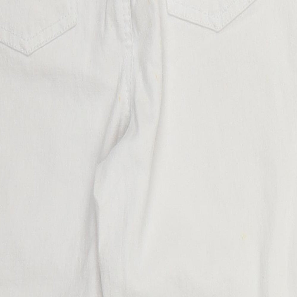 Dianne Gillman Womens White   Cropped Jeans Size 8 L20 in