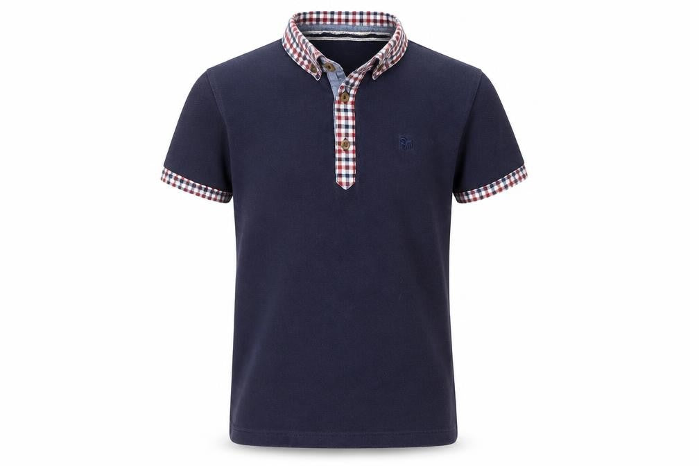 Debenhams Girls Blue Check  Basic Polo Size 9-10 Years