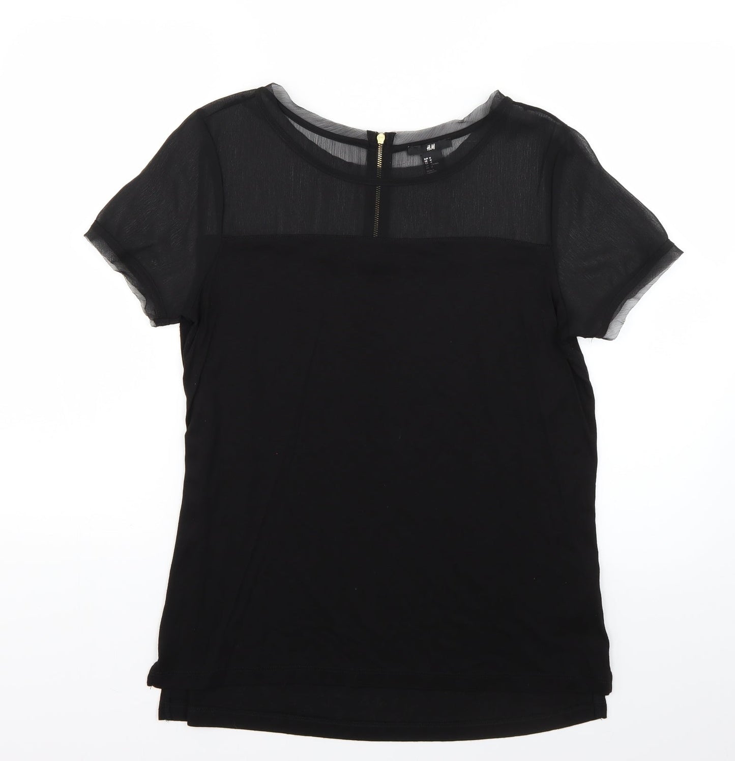 H&M Womens Black   Basic Blouse Size M
