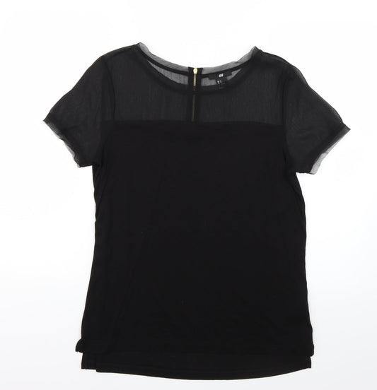 H&M Womens Black   Basic Blouse Size M