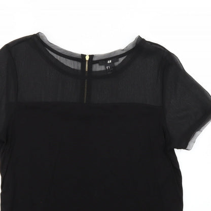 H&M Womens Black   Basic Blouse Size M