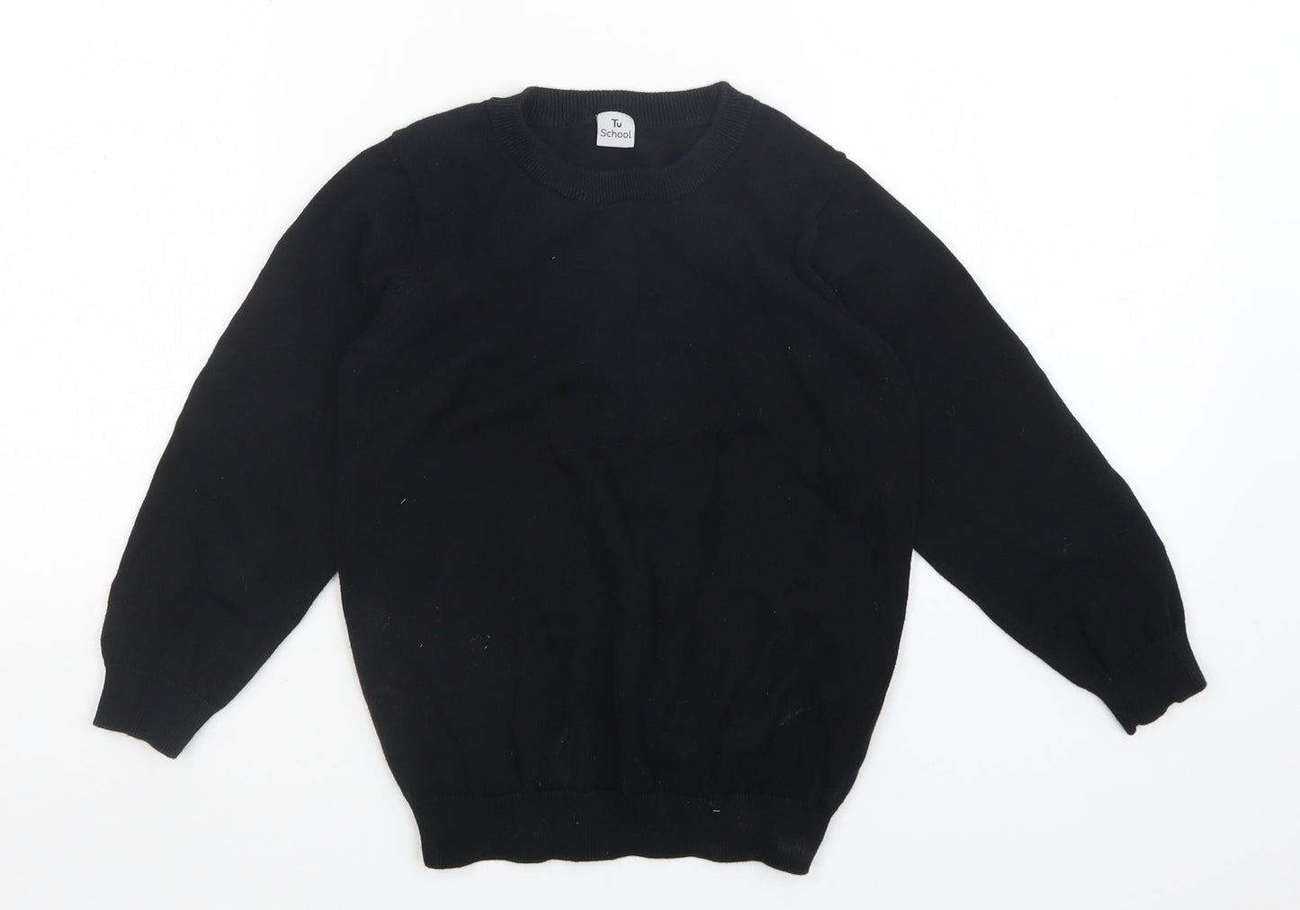 TU Girls Black   Pullover Jumper Size 7 Years