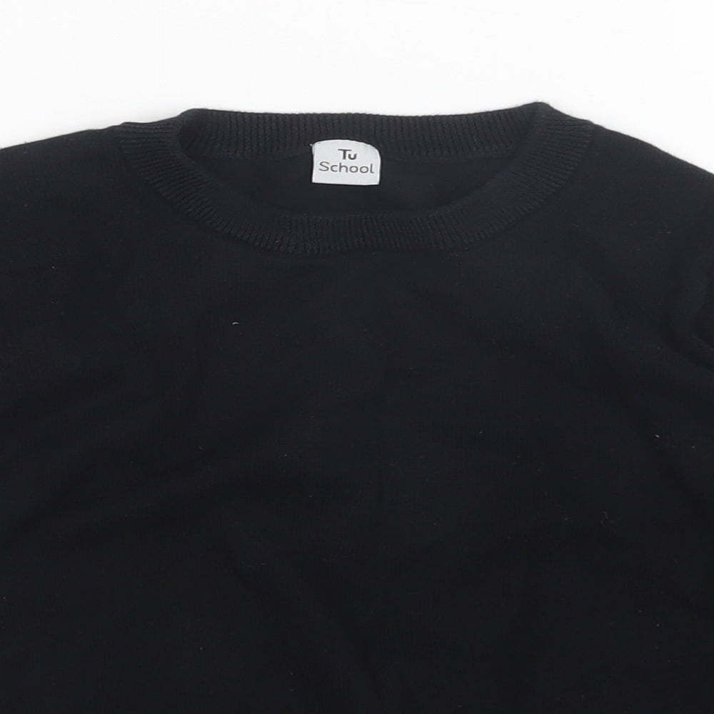 TU Girls Black   Pullover Jumper Size 7 Years