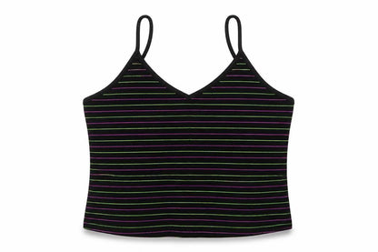 Primark Womens Multicoloured Striped  Cropped T-Shirt Size XS