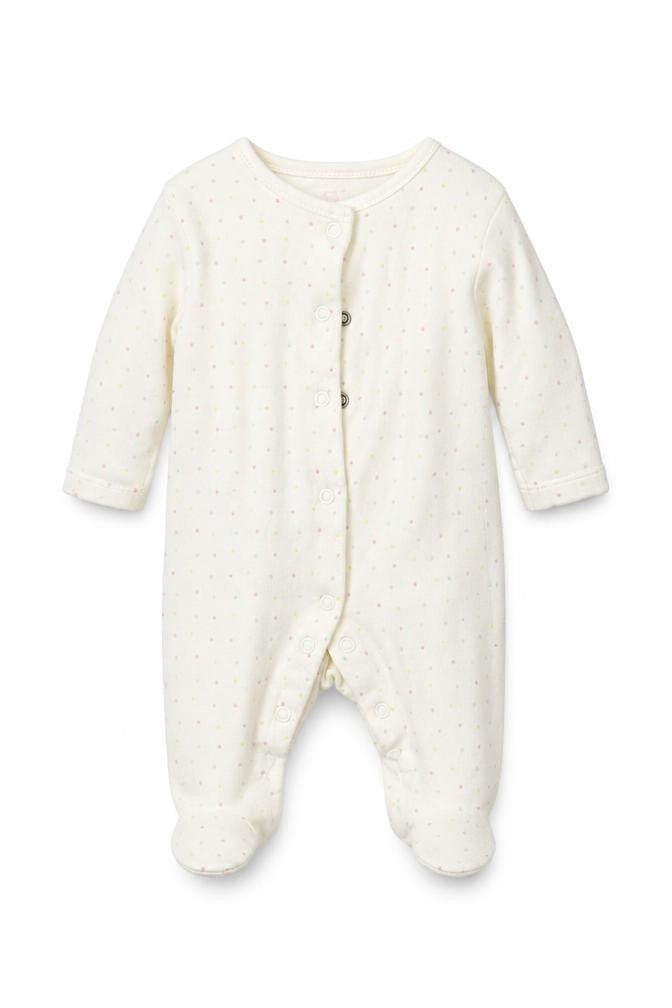 Earlydays Girls White Polka Dot  Babygrow One-Piece Size Newborn
