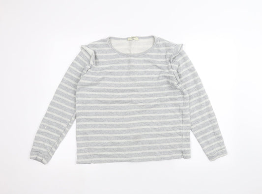 Papaya Womens Grey Striped  Pullover Jumper Size 12