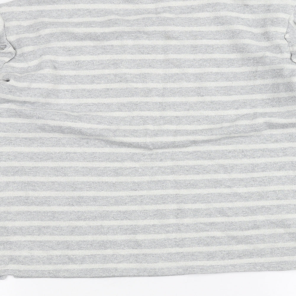 Papaya Womens Grey Striped  Pullover Jumper Size 12