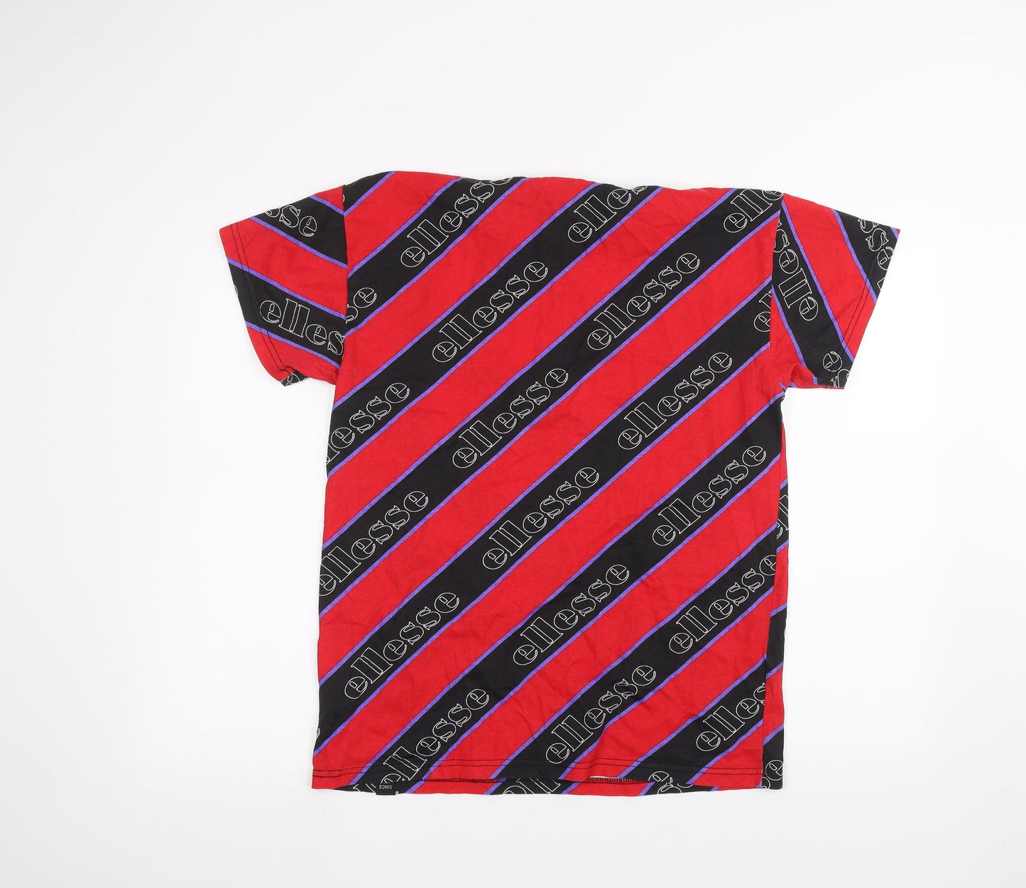 ellesse Womens Red Striped  Basic T-Shirt Size 8