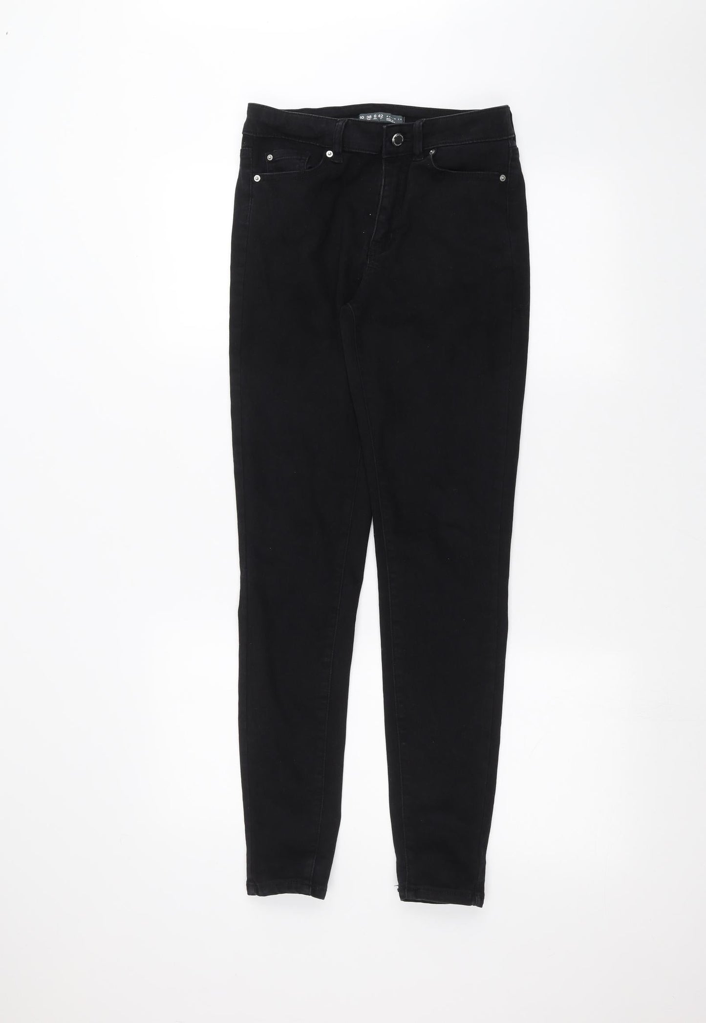 Denim & Co. Womens Black   Skinny Jeans Size 10 L27 in