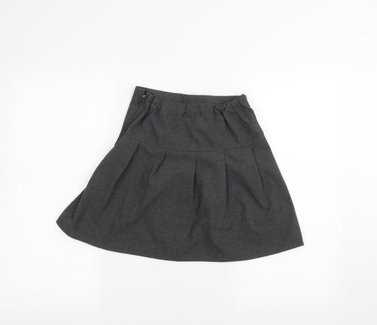 Marks and Spencer Girls Grey   A-Line Skirt Size 8-9 Years