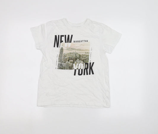 Primark Girls White   Basic T-Shirt Size 9-10 Years